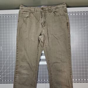 Flag And Anthem Pants 32x32 Brown Chino Khaki Twill Preppy Stretch Classic Read